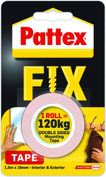 Henkel Pattex Reparaturband FIX 120 kg doppelseitig 1,5 mx 19 mm (1486524) (19 mm)