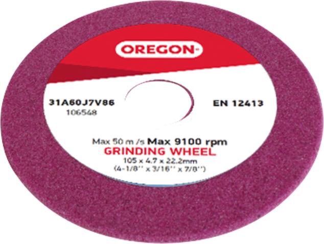 Actual product image Oregon Grinding wheel dia. 105 x thickness 6.0 x hole 22.2 mm for Mini Jolly