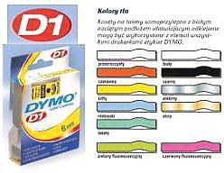 Actual product image Dymo Strip D1 6mm x 7m, black on white (0.60 cm, White)