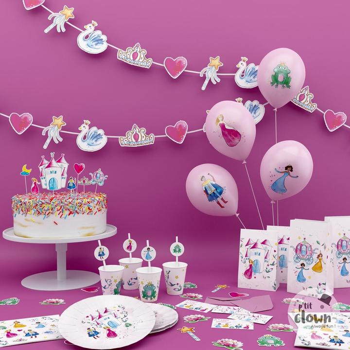Produktbild P'tit Clown Trinkhalme Prinzessin Princess for a day (8 x)