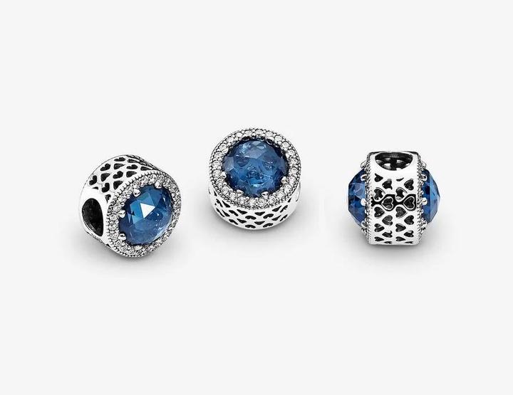 Image du produit Pandora Charms/Beads Rayon bleu minuit des coeurs (Argent)
