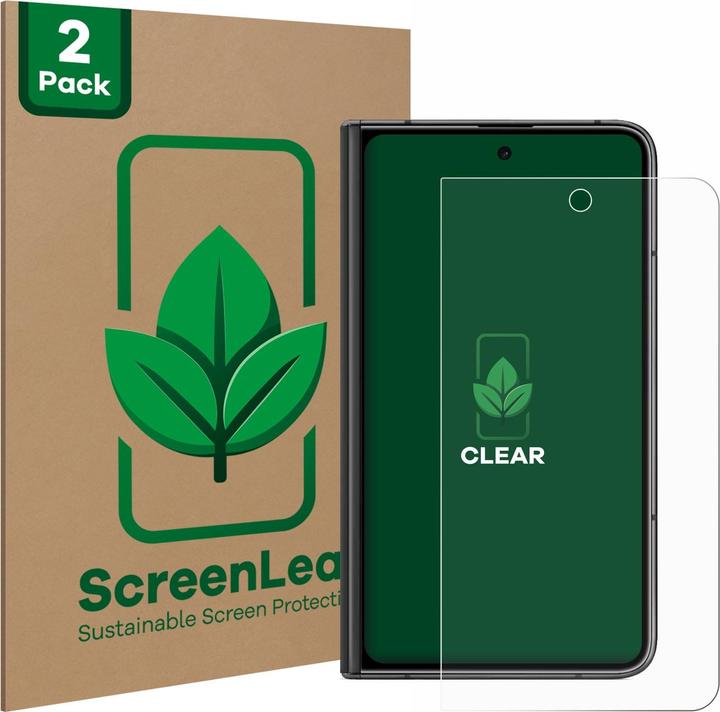 Actual product image ScreenLeaf Protective film sustainable screen protector screen protector film clear transparent (2 Piece, Google Pixel Fold)