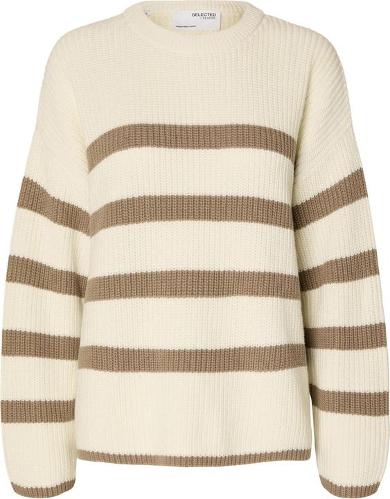 Selected Femme Gestreifter Strickpullover (XL)