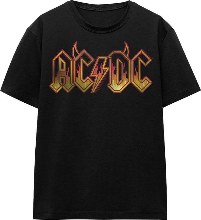 Actual product image AC/DC Unisex Adult Fire Logo T-Shirt (XL)