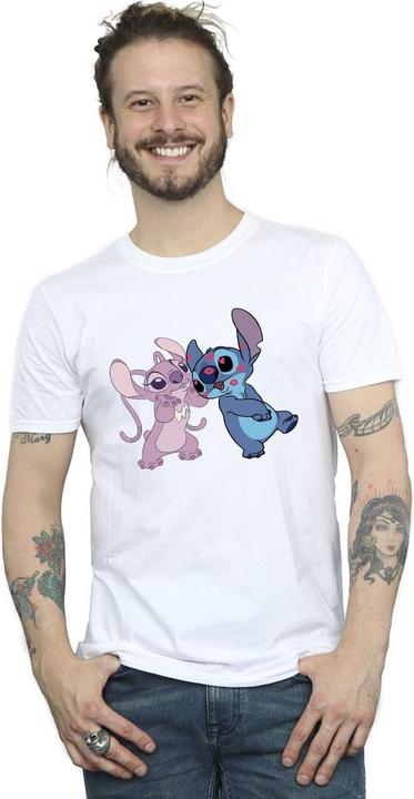 Actual product image Disney Mens Lilo & Stitch Kisses T-Shirt (4XL)