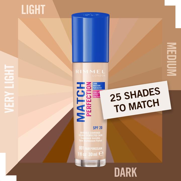 Produktbild Rimmel London Match Perfection SPF20 (103 True Ivory)
