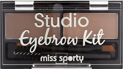 Actual product image Miss Sporty Miss Sports - Studio Eyebrow Kit Palette To Makeup Eyebrows 001 Medium Brown 1.1G (001 Medium Brown)