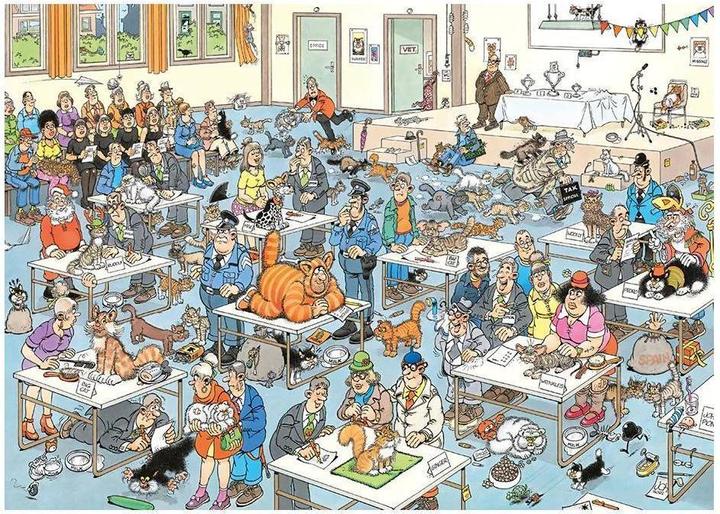 Image du produit Jumbo Jan van Haasteren, Kattenshow -palapeli, 2000 palaa (2000 pièces)