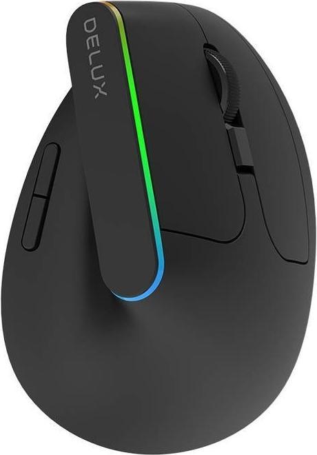 Image du produit Delux Souris verticale sans fil M618DB BT4.0 + 2.4Ghz 4000DPI RGB (Sans fil)