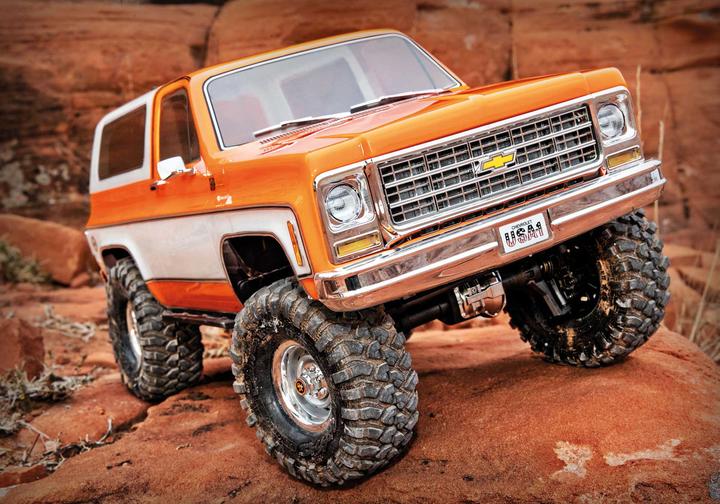 Actual product image Traxxas TRX-4 79 Chevy Blazer orange/white 1/10 Crawler RTR Brushed, Clipless, without battery and charger (RTR Ready-to-Run)