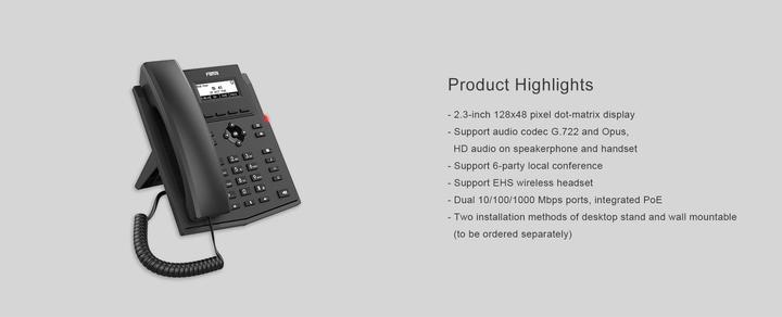 Actual product image Fanvil IP Phone X301G black