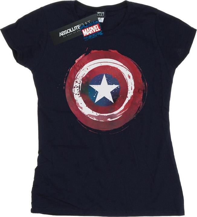 Immagine prodotto Captain America Splatter Shield Maglietta Donna (XXL)