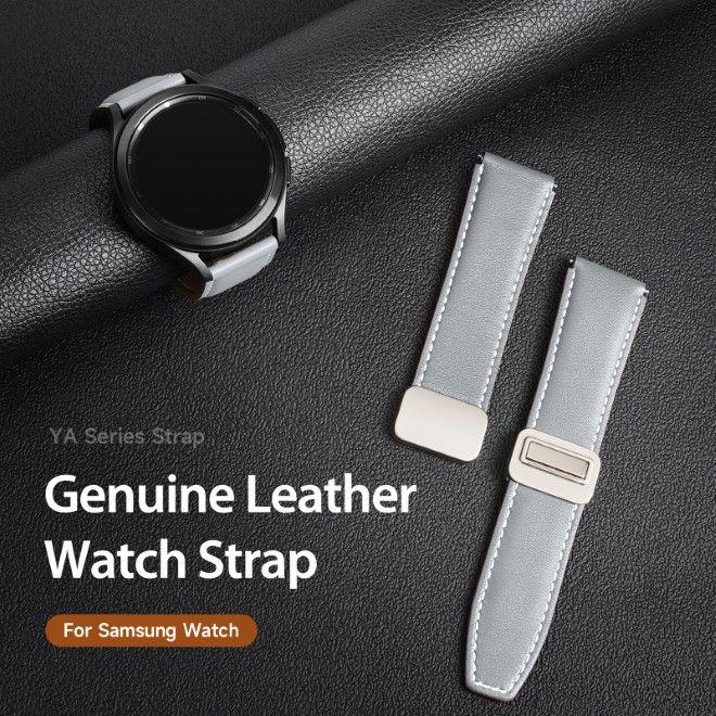Actual product image Dux Ducis YA Series genuine leather strap (20 mm, Genuine leather, Spigot width 20 mm, Galaxy Watch6, Galaxy Watch3 (41mm), Gear S2 Classic)