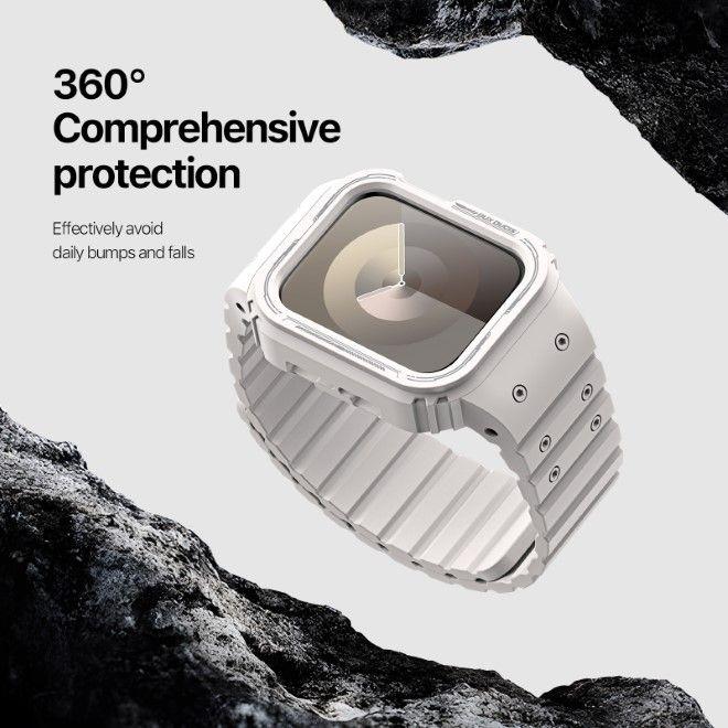 Produktbild Dux Ducis OA Armband Apple Watch 38mm/40mm/41mm - Weiss (38 mm, 40 mm, 41 mm, Silikon, Apple Watch Series 2, Apple Watch Series 1, Apple Watch Series 3, Apple Watch Series 4, Apple Watch Series 5, Apple Watch Series 6, Apple Watch Series 7, Apple Watch Series 8, Apple Watch Series 9, Apple Watch SE)