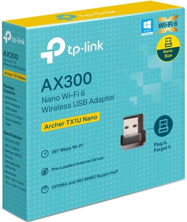Image du produit TP-Link AX300 NANO WI-FI 6 USB ADAPTER (USB)