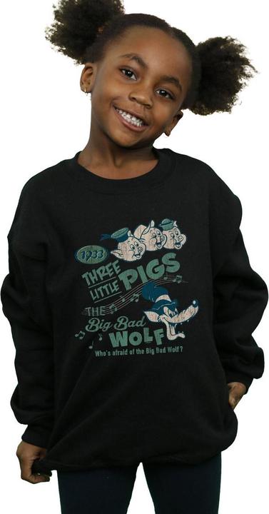 Actual product image Disney Girls Three Little Pigs Who's Afraid Of The Big Bad Wolf Sweatshirt (140, 146)