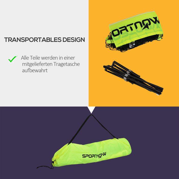 Produktbild Swisshandel24 Badmintonnetz Set, Faltbares Tennisnetz mit Transporttasche, Metall Gelb
