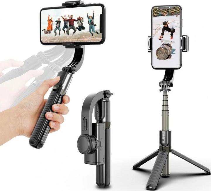 PhoneLook 3 in 1 Selfie Stick L08 Stablised Videos with Gimbal, Stand Tripod Bluetooth Remote Trigger