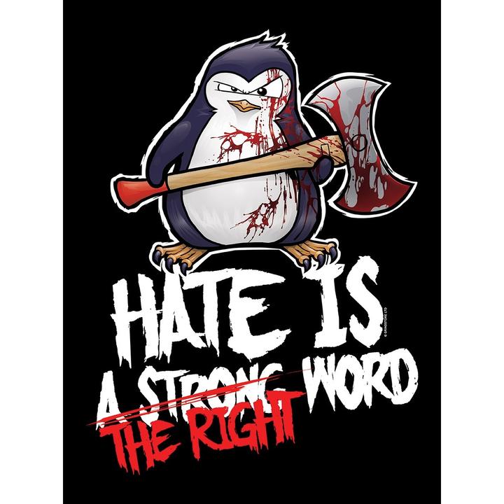 Produktbild Psycho Penguin Hate Is The Right Word Kapuzenpullover (XXL)
