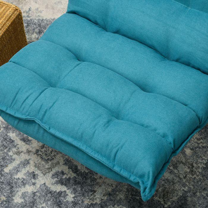 Image du produit Swisshandel24 Chaise au sol Canapé au sol avec dossier réglable, pivotant Chaise de méditation avec base