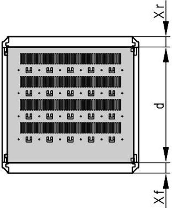 Image du produit Schroff Étagères en rack fixes - ÉTAGES STAT.800B1100T 7021