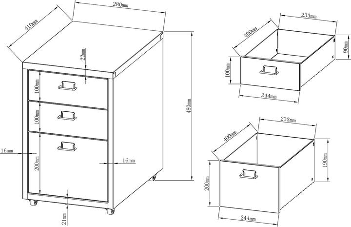 Actual product image En.Casa Kökar (48 x 28 x 41 cm)