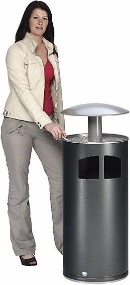 Immagine prodotto VAR Contenitore per rifiuti con posacenere e contenitore interno, capacità 75 l (75 l)