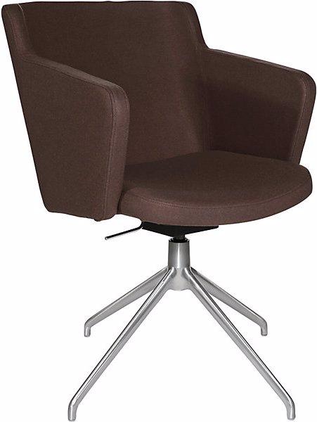 Topstar Besprechungssessel SFH, 3D-Sitzgelenk und Aluminium-Fusskreuz, braun