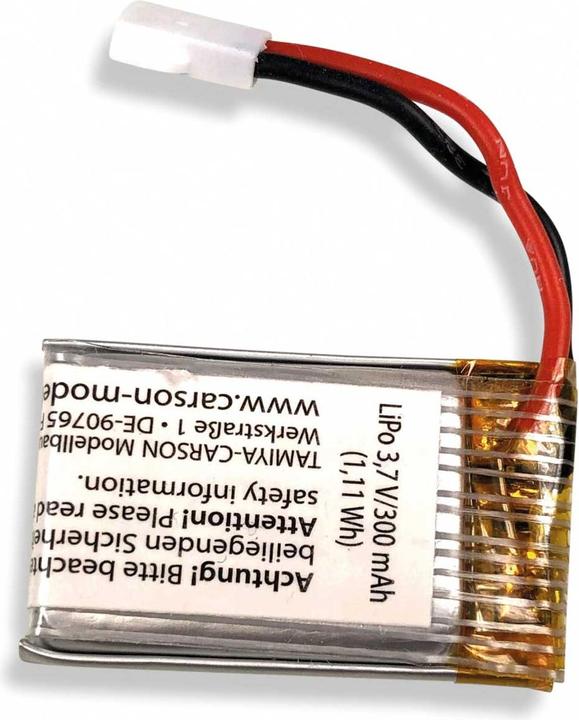 Carson 3.7V/300mAh LiPO Battery : 507153/54 (3.70 V, 300 mAh)