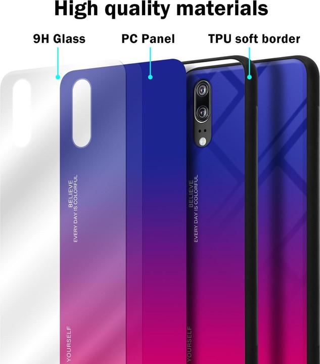 Actual product image Cadorabo TPU 2 colors glass cover (Cubot P20)