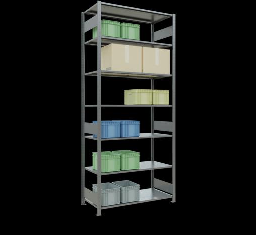 Immagine prodotto Schulte Lagertechnik Sistema di scaffalature di base senza viti MULTIplus150 con ripiani di lunghezza