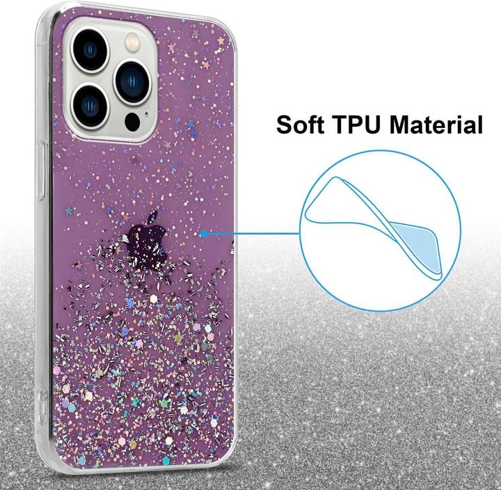 Actual product image Cadorabo TPU cover sparkling glitter (Apple iPhone 13 Pro Max)