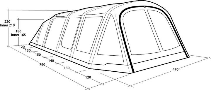 Actual product image Outwell Wood Lake 7ATC (Tunnel tent, 60.20 kg, 7 persons)
