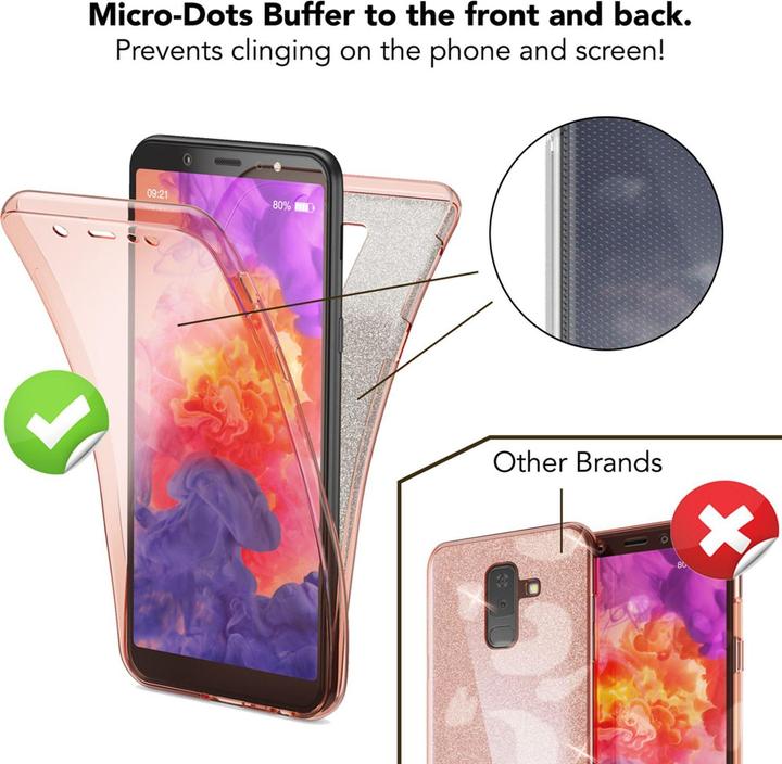 Immagine prodotto Nalia Glitter Mobile Phone Case 360 gradi (Samsung Galaxy A6+)