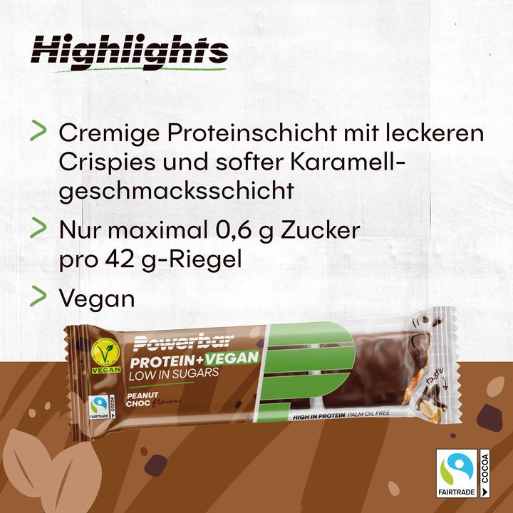 Actual product image Powerbar Protein Plus Low Sugar Vegan (Groundnut, Chocolate, 1 pcs., 504 g)