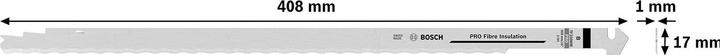 Immagine prodotto Bosch Professional Zubehör Lama tandem PRO Fibre Insulation, 408 mm, 2 pezzi.