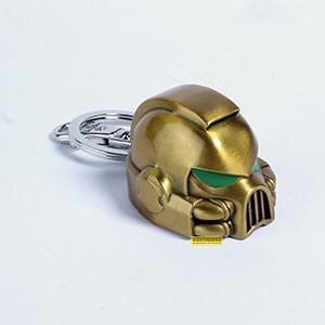 Semic Warhammer 40K porte-clés métal Space Marine MKVII Helmet Gold
