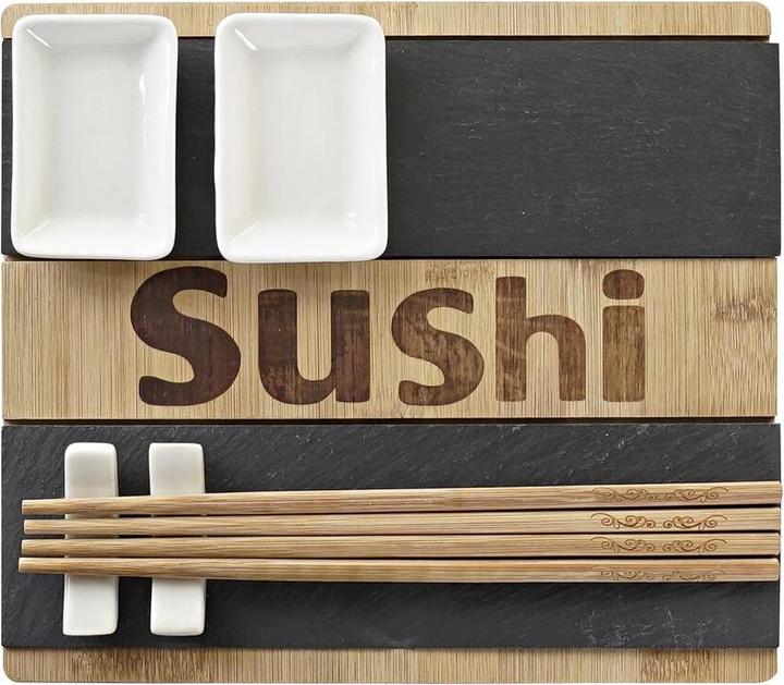 Actual product image Natura Punto Sushi Board Wood and Slate (8 Piece)
