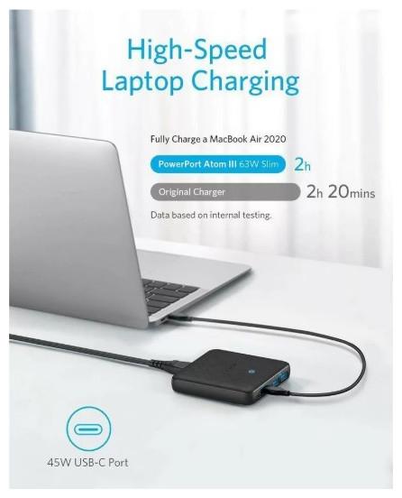 Immagine prodotto Anker PowerPort Atom III Slim (65 W)