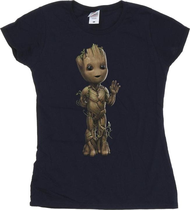 Actual product image Womens/Ladies I Am Groot Wave Pose Cotton T-Shirt (S)
