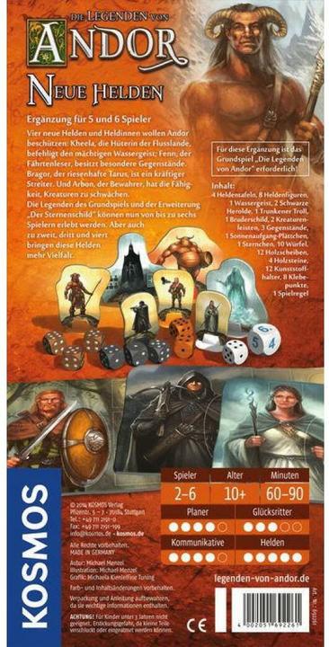 Produktbild Kosmos Die Legenden von Andor: Neue Helden - Ergänzung (Deutsch)