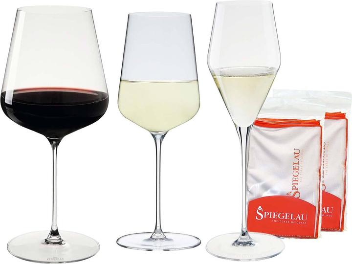 Image du produit Spiegelau Set de verres, y compris 2 chiffons de polissage Définition (12 Verres, Verres à vin blanc)