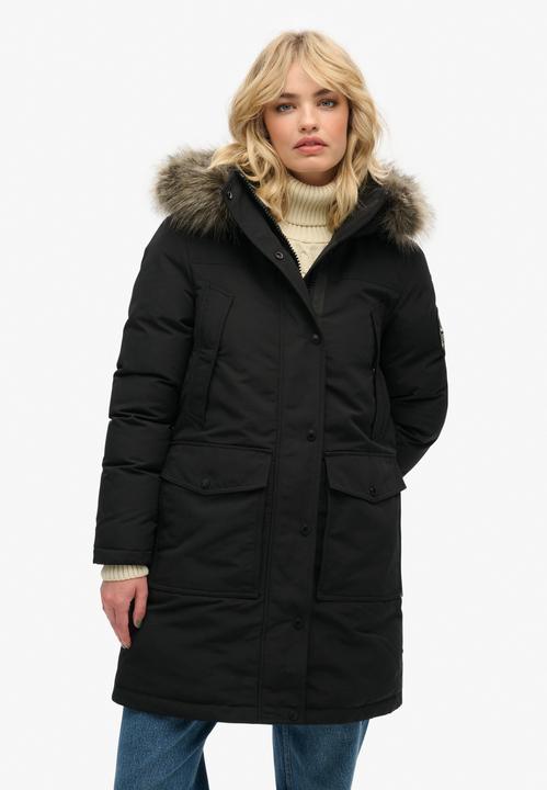 Actual product image Superdry EVEREST FAUX FUR PARKA JACKET Dames Jas - Maat M (12)