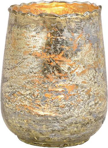 Produktbild G. Wurm Windlicht aus Glas Champagner (B/H/T) 10x12x10cm (10 x 12 x 10 cm)