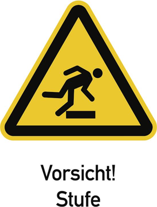 Produktbild Moravia Warnzeichen Vorsicht! Stufe Kunststoff, 210x297 mm