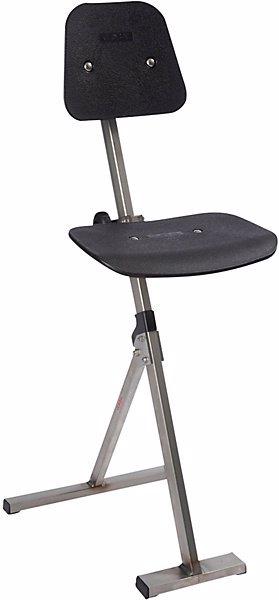 Actual product image Global Stole Anti-fatigue stool, stainless steel frame, plastic seat, height adjustment 500 -