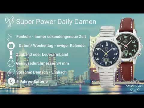 Image du produit Master Time MTLA-10818-32L Montre radiopilotée pour femme 34mm 3ATM (Montre analogique, Montre radio-pilotée, 34 mm)