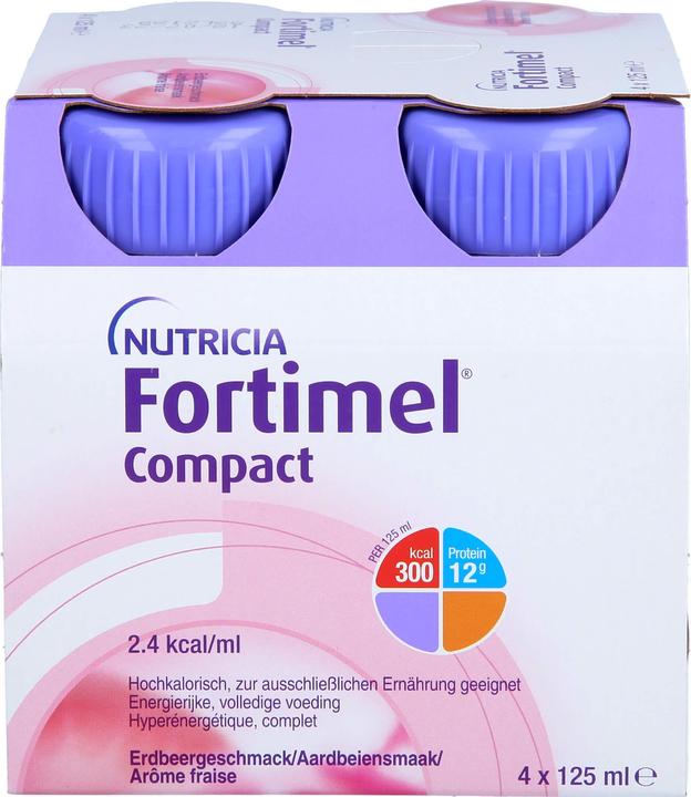 Actual product image Fortimel Compact 2.4 Strawberry (Strawberry, 4 x)