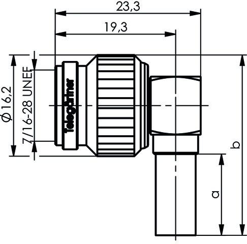 Immagine prodotto Telegärtner Connettore angolare TNC a crimpare G30 50 Ohm, a saldare/crimpare, A0506, G30 (1,5/3,8) (Spine e connettori)