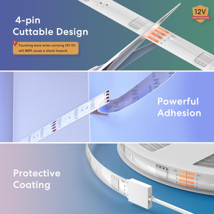 Actual product image Meross LED strips (Multicoloured, 0.20 cm, Indoor)
